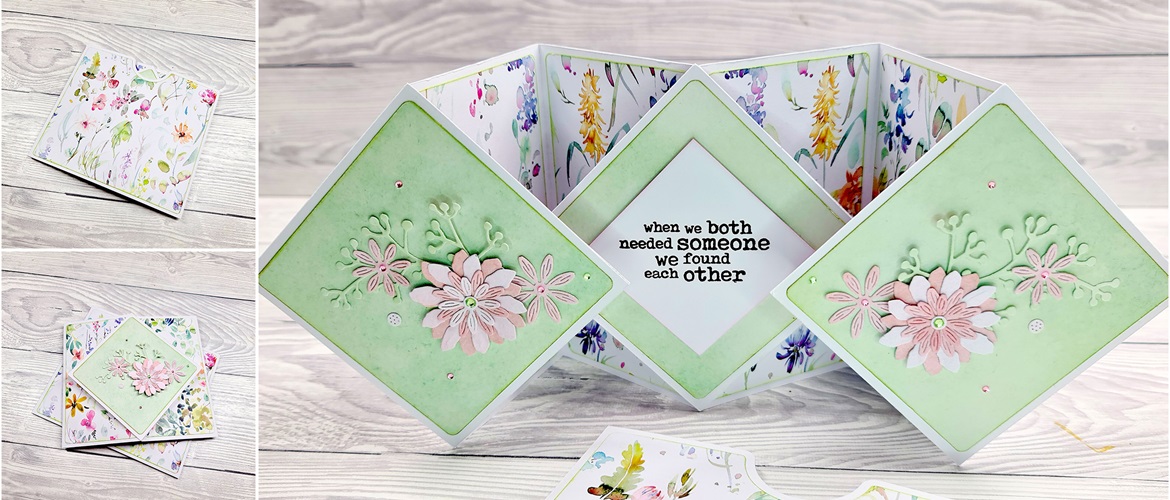 Triple floating diamond card by the Gentleman Crafter made on Brother ScanNCut