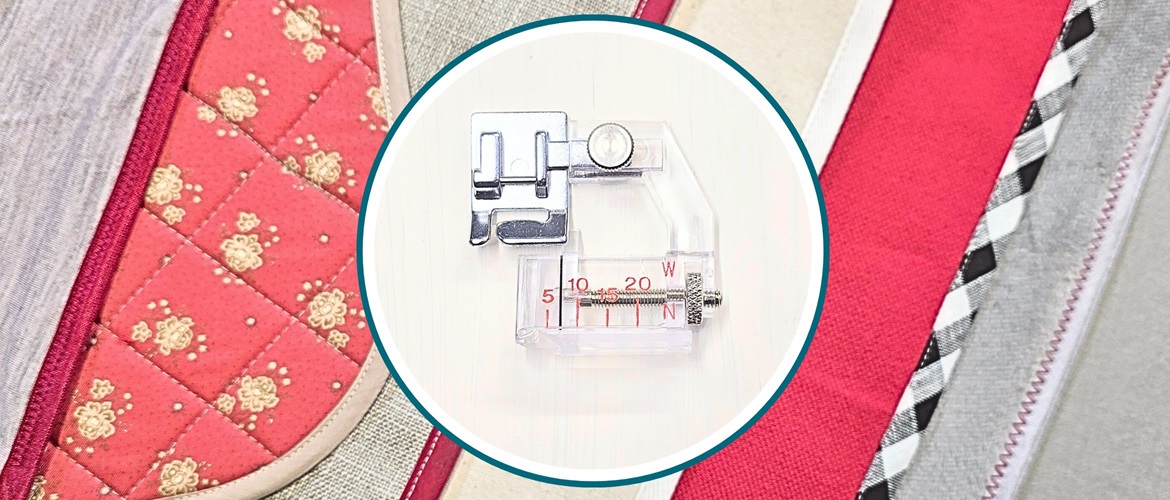 Brother Adjustable Binder Foot on sewn items