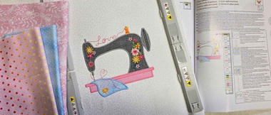 appliqué sewing machine in Brother magnetic embroidery frame