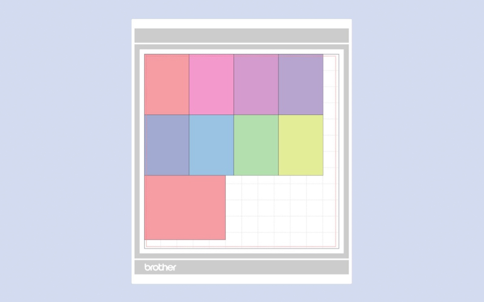 Tappetino da taglio ScanNCut con layout di carte arcobaleno