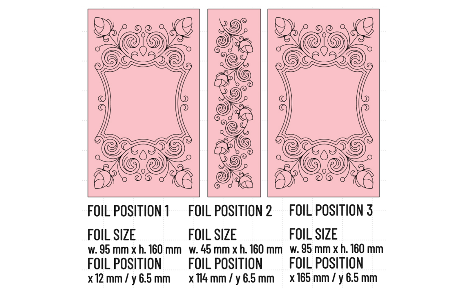 Foil position directions for ScanNCut foiling filigree design