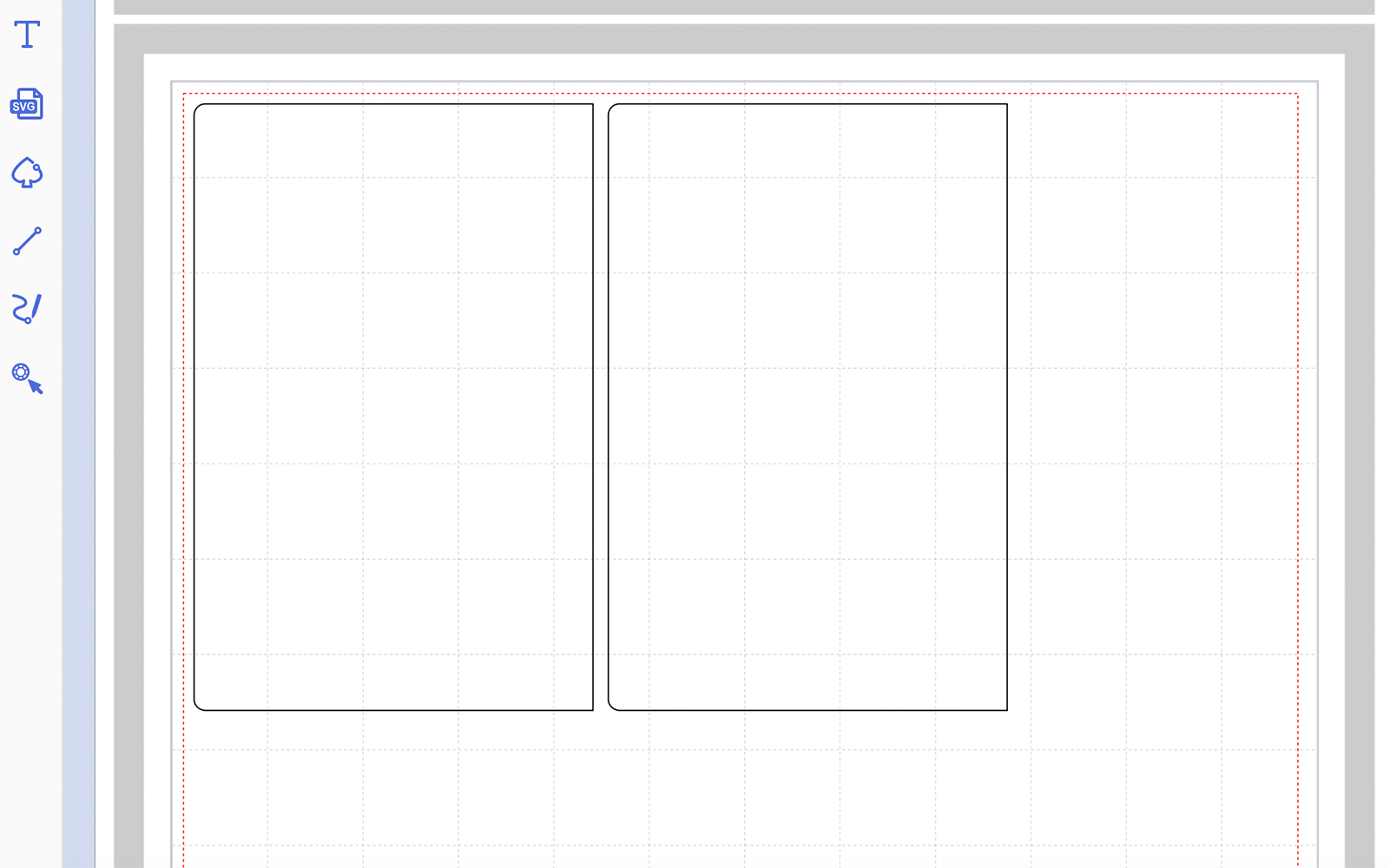 Two rectangle ScanNCut cutting outlines