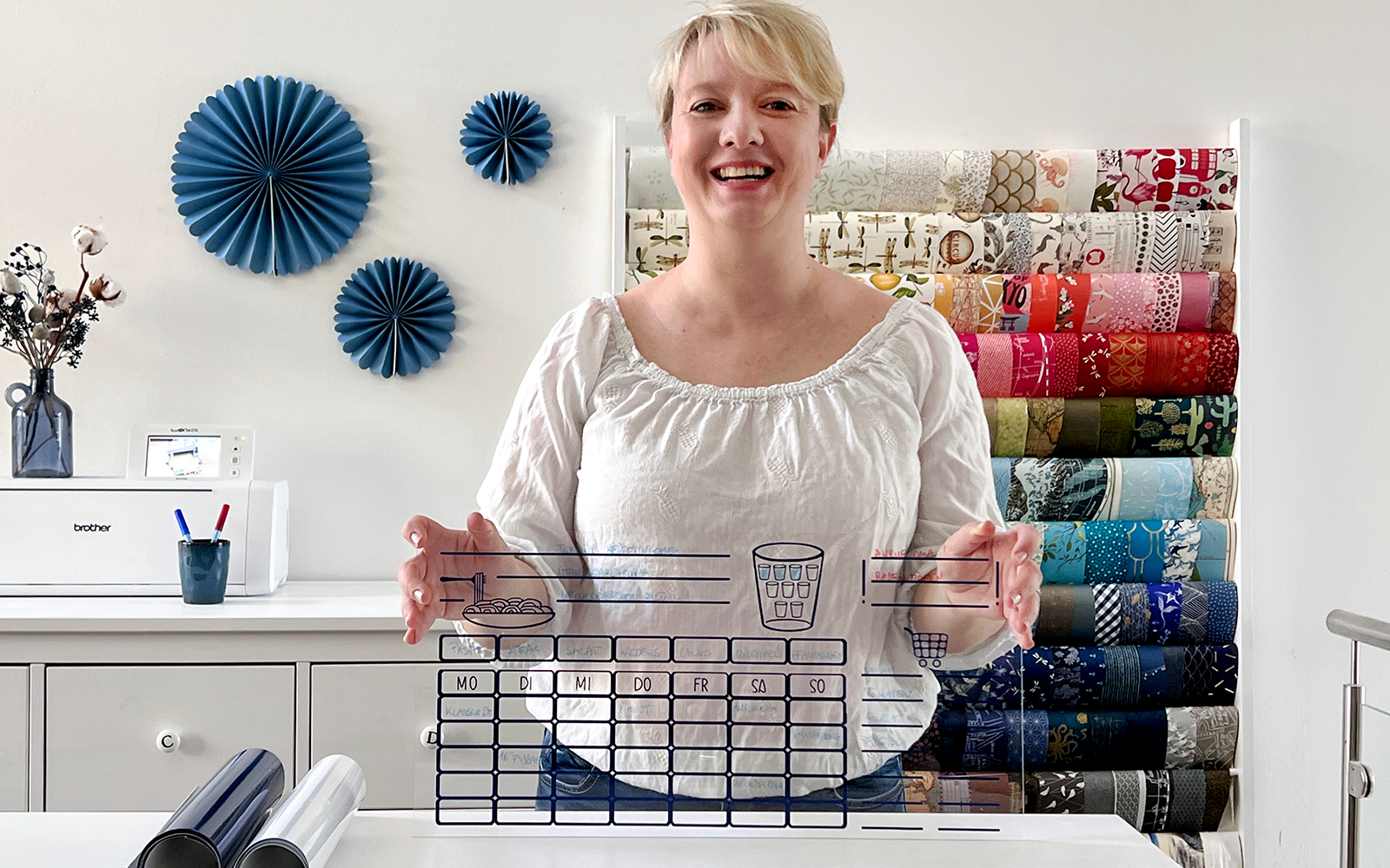 Brother blogger missredfox in ScanNCut studio met weekplanner