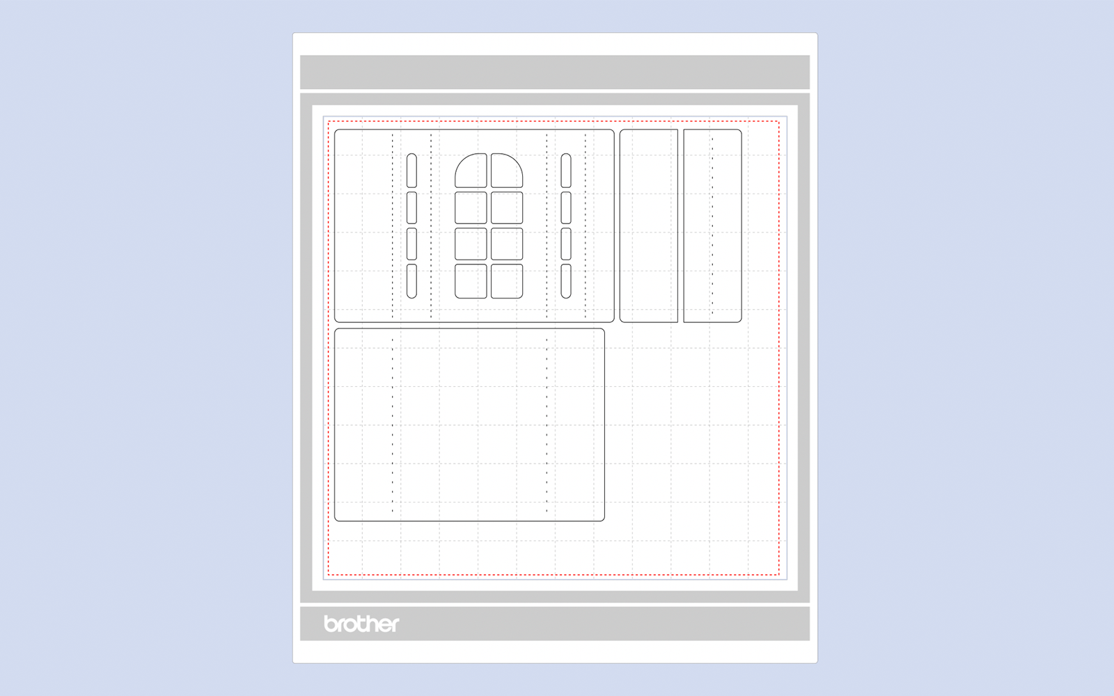 ScanNCut Erkerfenster-Karte, externe Schneideebene 