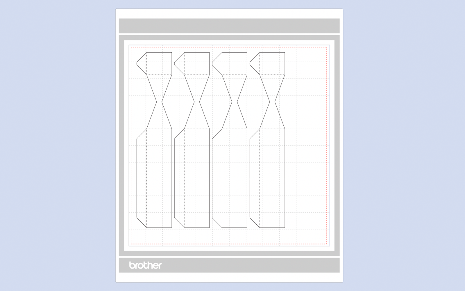 ScanNCut layer cutting lines for cracker gift box opening.