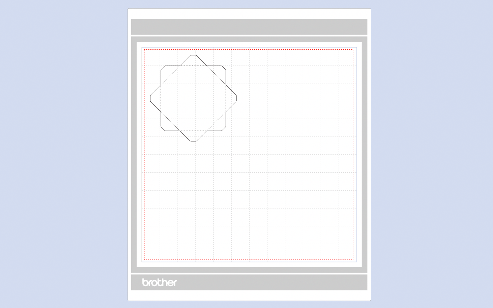 ScanNCut layer cutting lines for cracker gift box base.