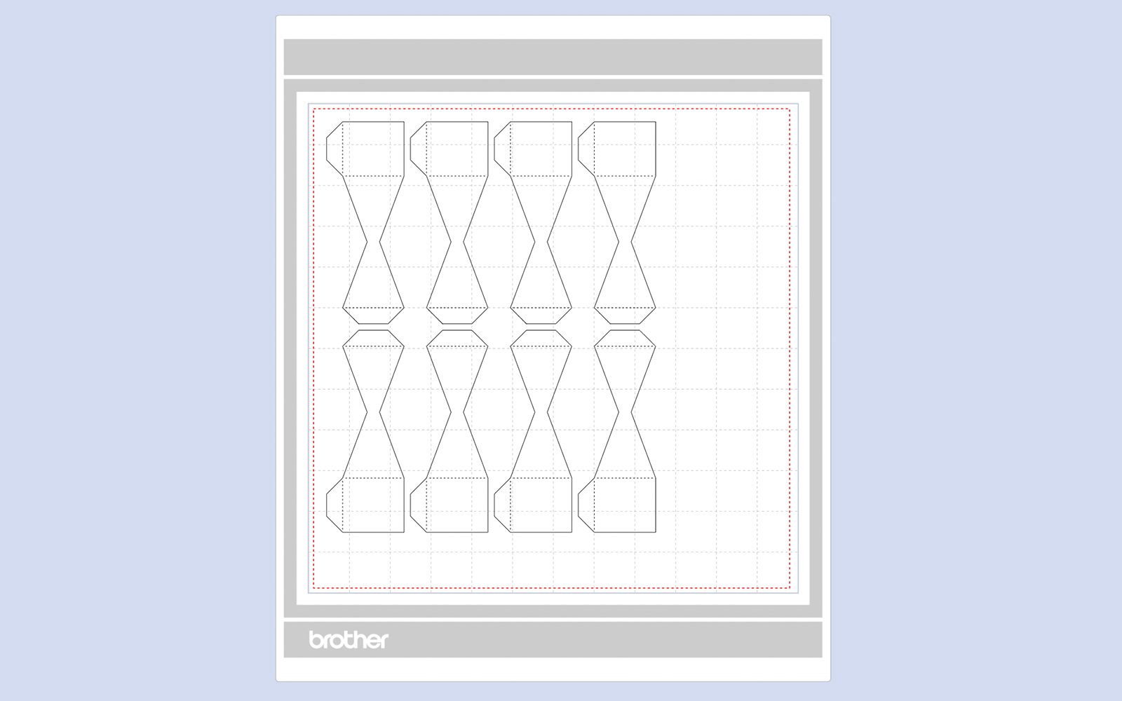 Lignes de découpe ScanNCut pour boîte cadeau en forme de cracker classique
