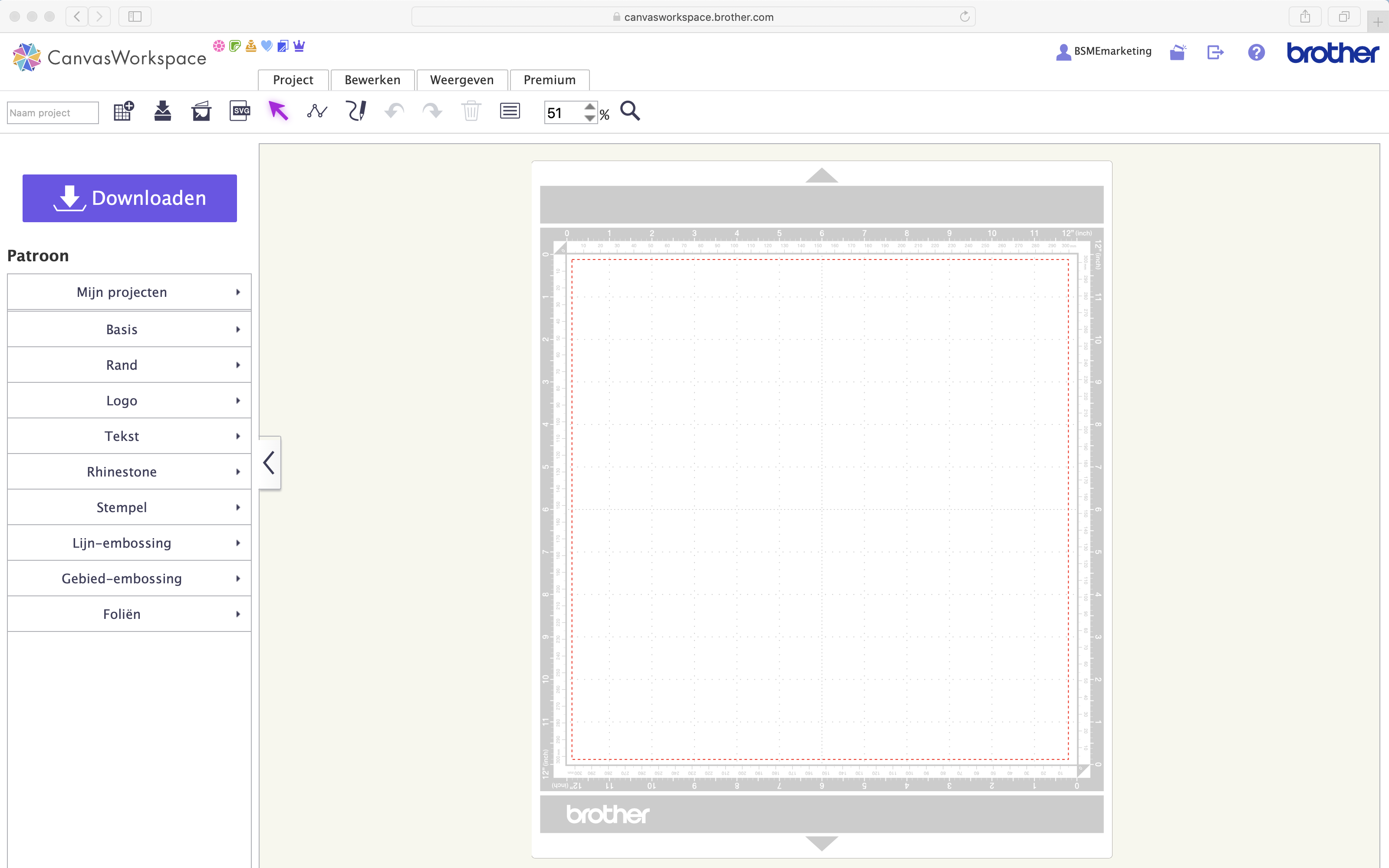 CanvasWorkspace ontwerppagina