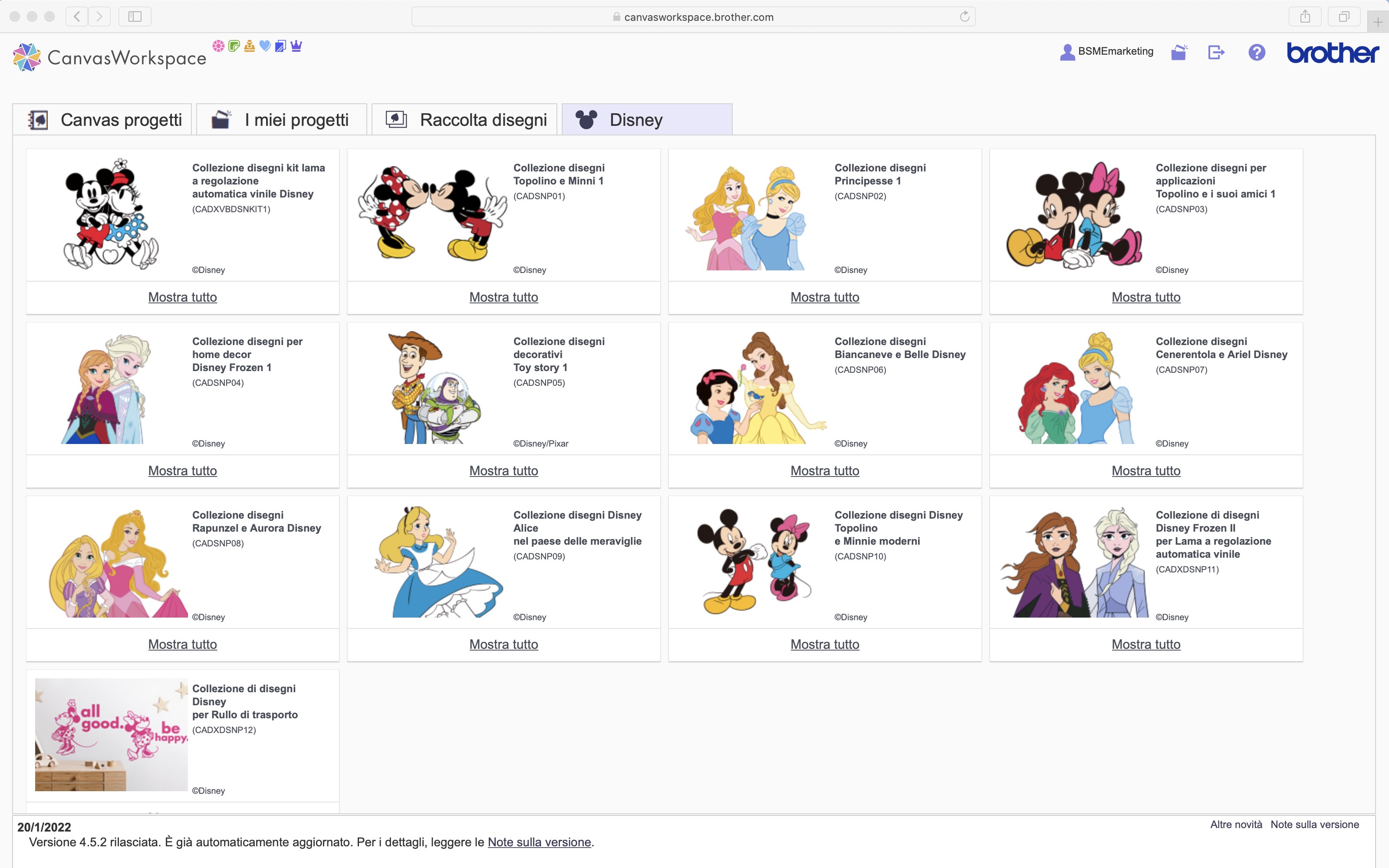 anteprima delle carte di design Disney