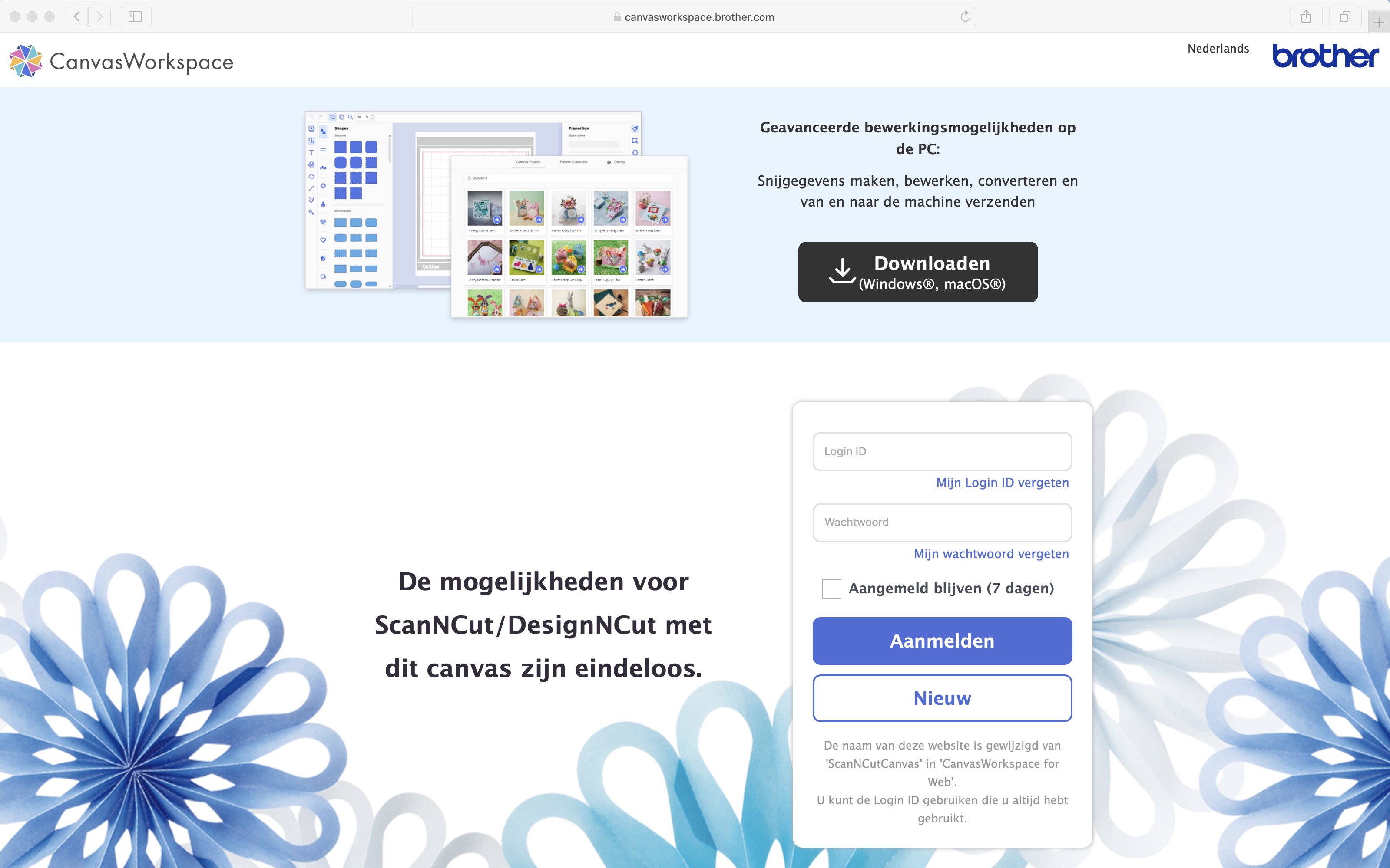Canvas Workspace Inloggen