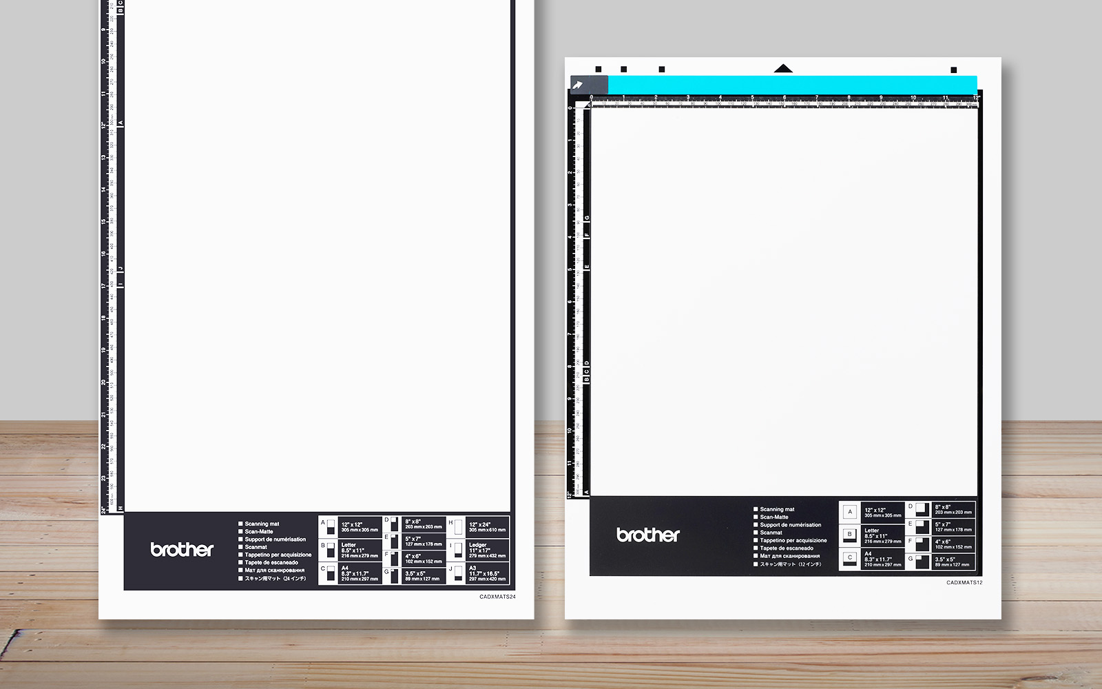 Scanner Matte auf Holzschreibtisch