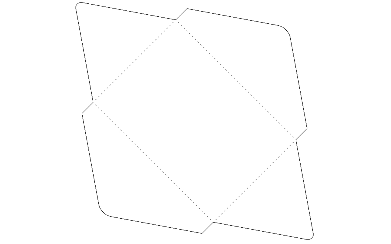 Lignes de découpe de Brother ScanNCut pour l'enveloppe