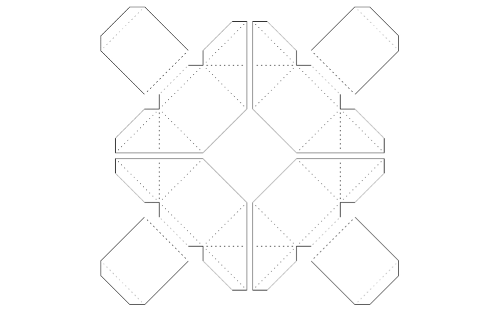 Brother ScanNCut-Ebenenschnittlinien für Pop-up-Würfel aus Papier