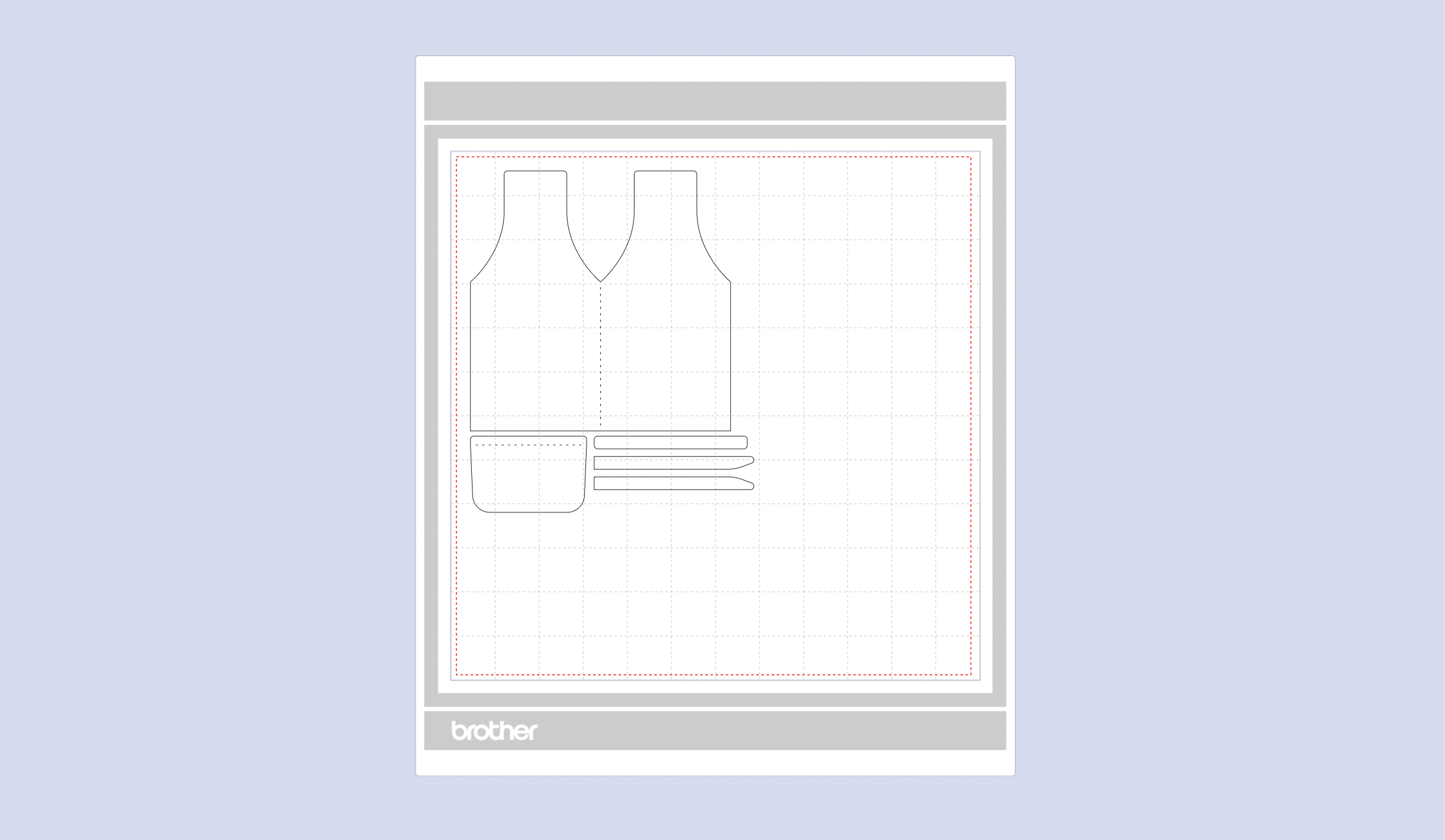 ScanNCut Gentleman Crafter apron card cutting layer