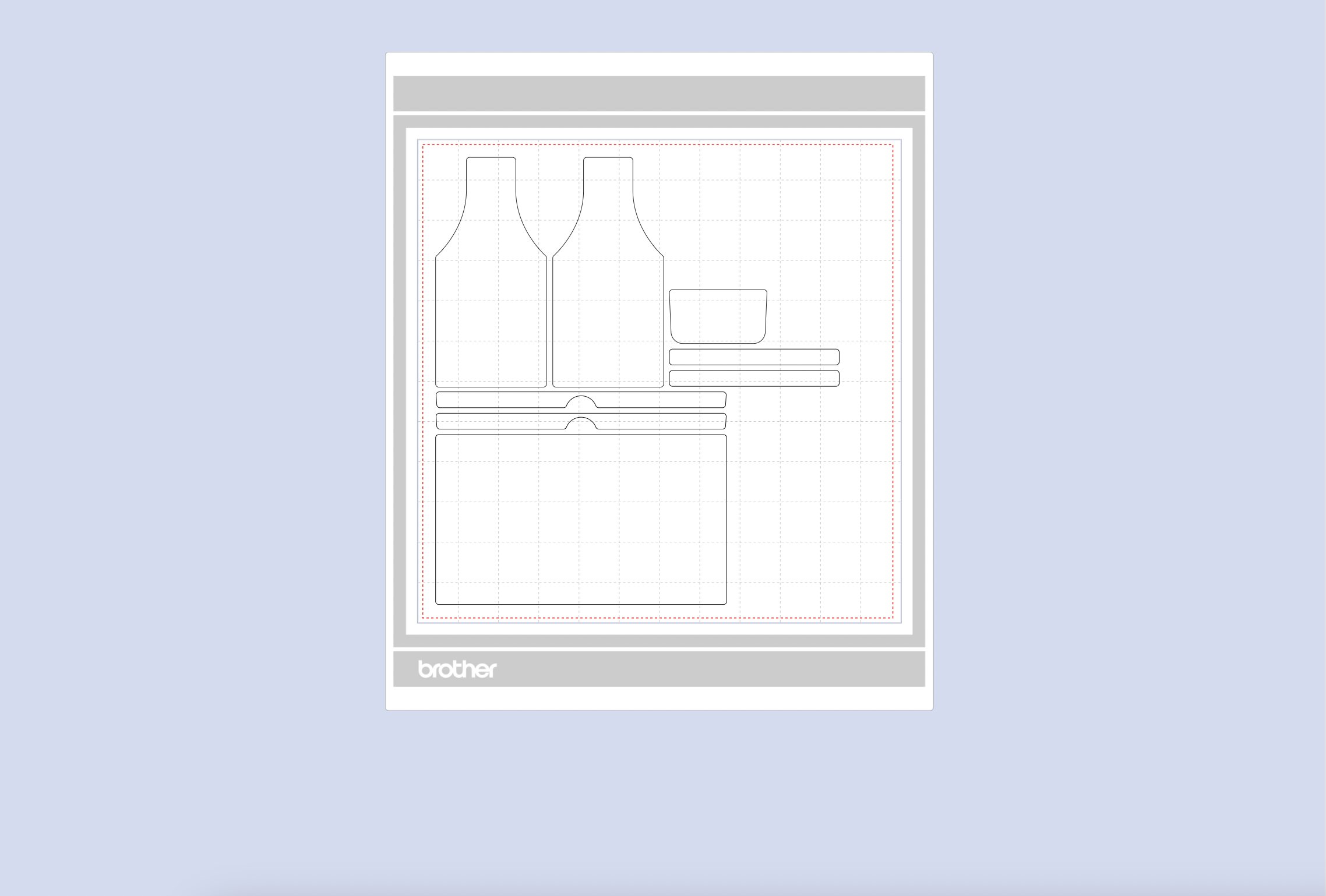 CanvasWorkspace ScanNCut apron card cutting pattern