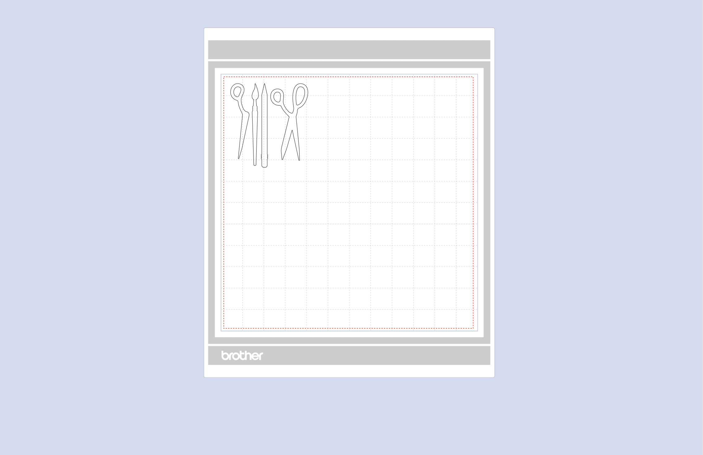 ScanNCut scissors and paintbrush free cutting pattern