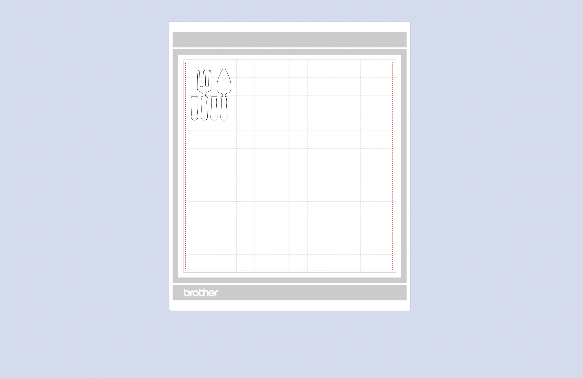 ScanNCut garden fork and trowel cutting pattern