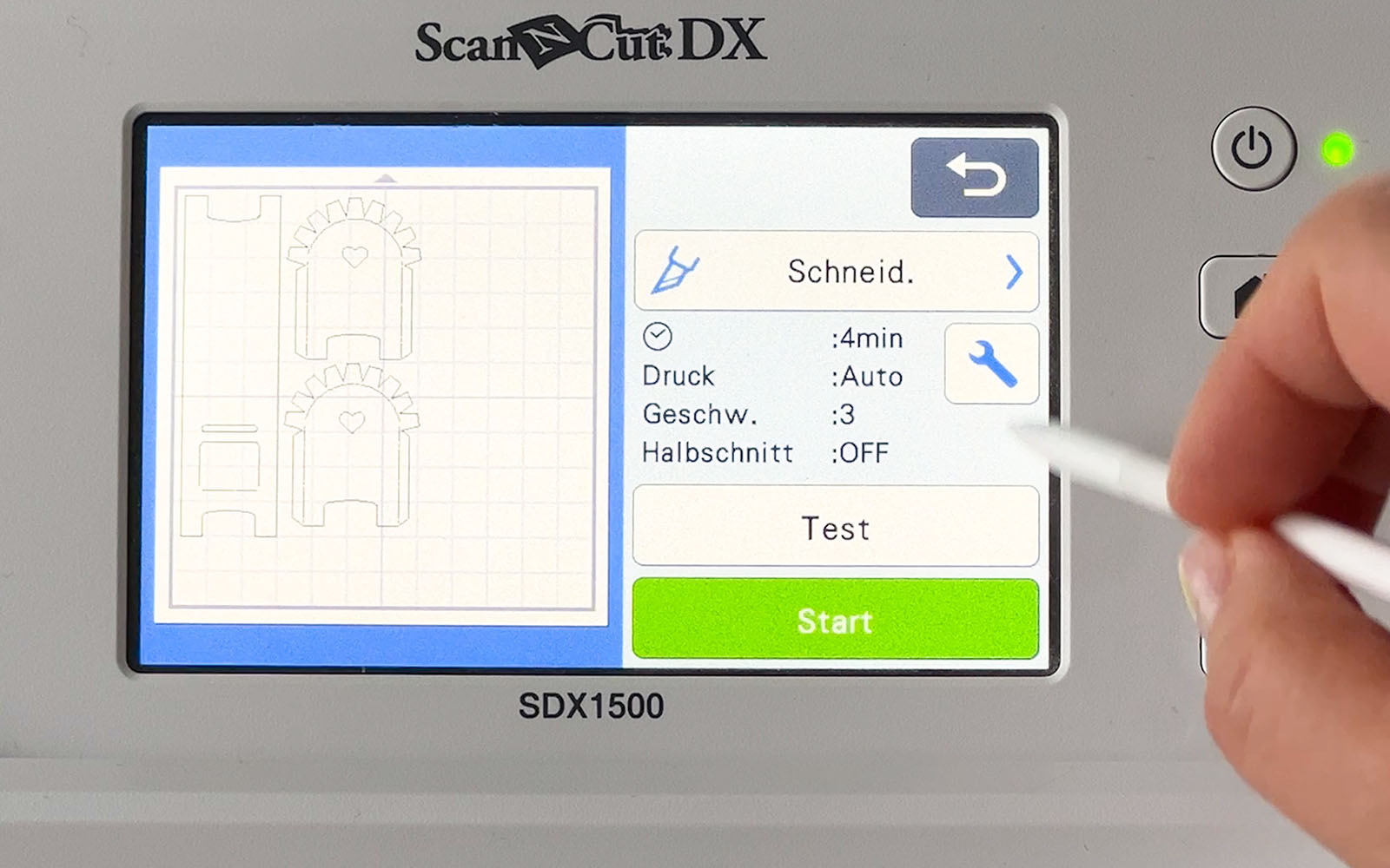 Screen with stylus