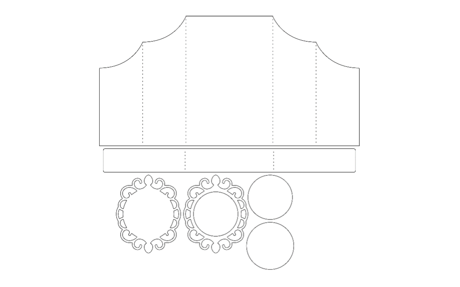 Lignes de découpe pour appliqués floraux et décoratifs ScanNCut.