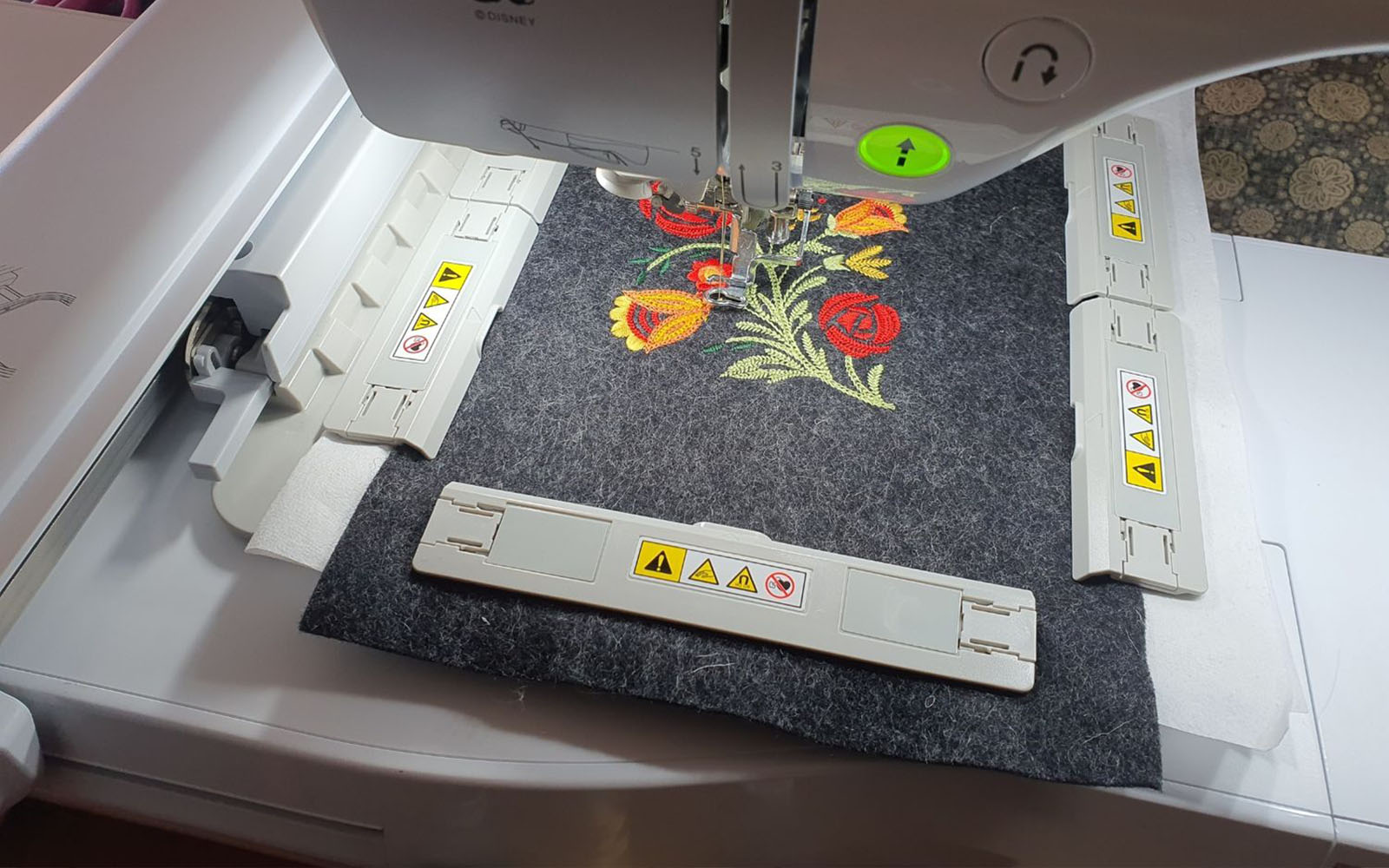 Coaster embroidered on Brother embroidery machine