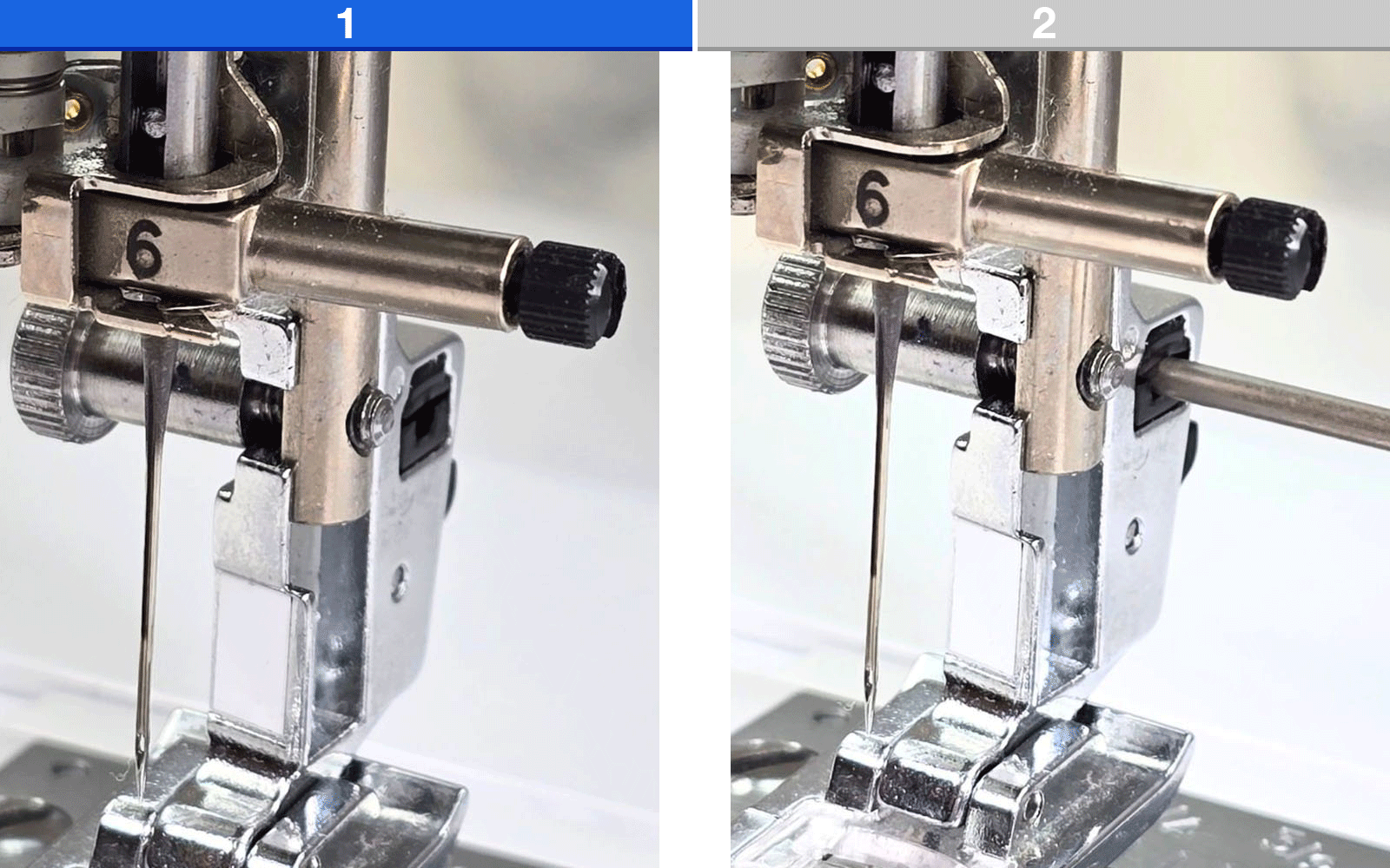 Quilting guide attached to Brother presser foot