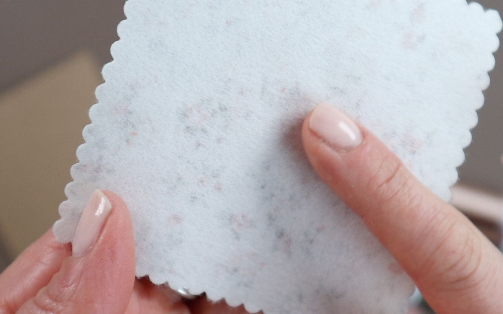 Fabric with interfacing applied to the back 