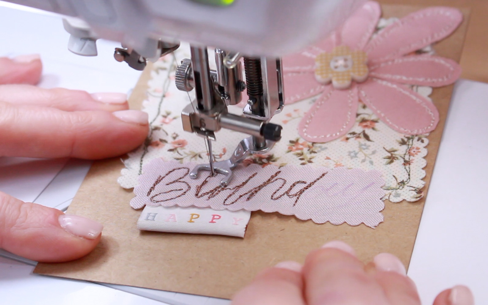writing freemotion text using Brother Stellaire sewing machine