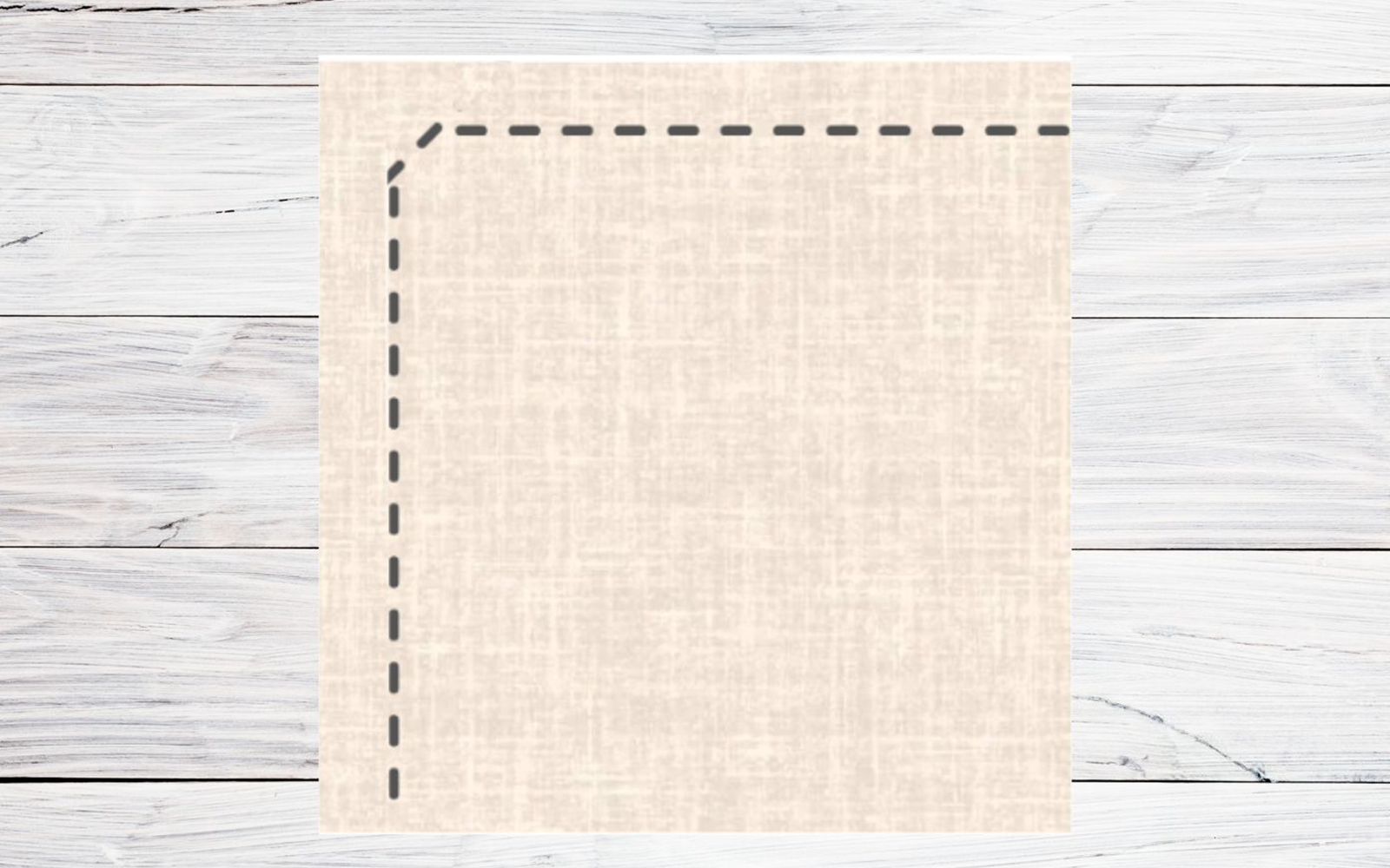 sewing line marked on natural linen