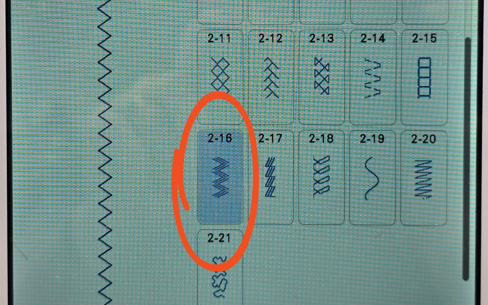 Triple zig zag stitch on Brother Sewing Machine