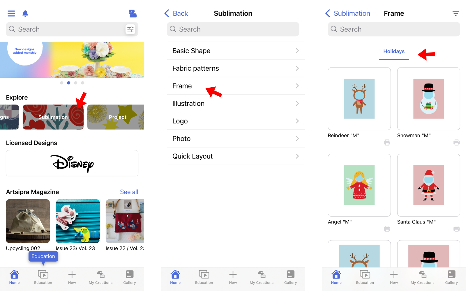 Apri il modello di sublimazione con facce buffe in Artspira