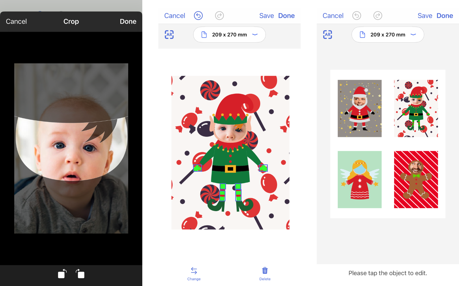 Selecting photo to edit within Brother Artspira app