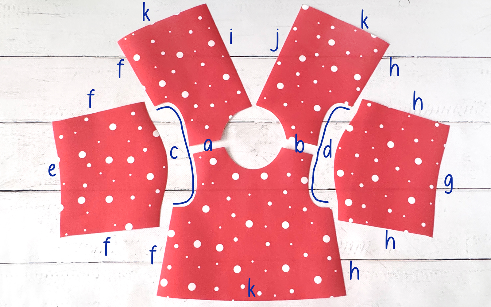 Construction diagram for doll’s shirt.