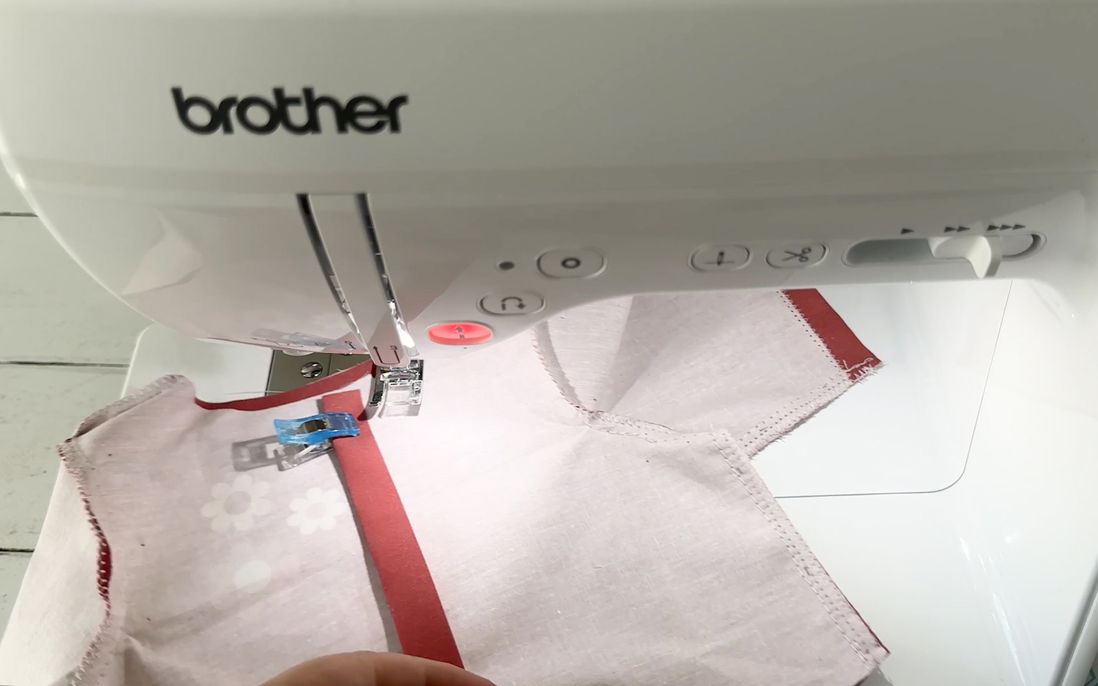 Sewing jacket edges with Brother sewing machine