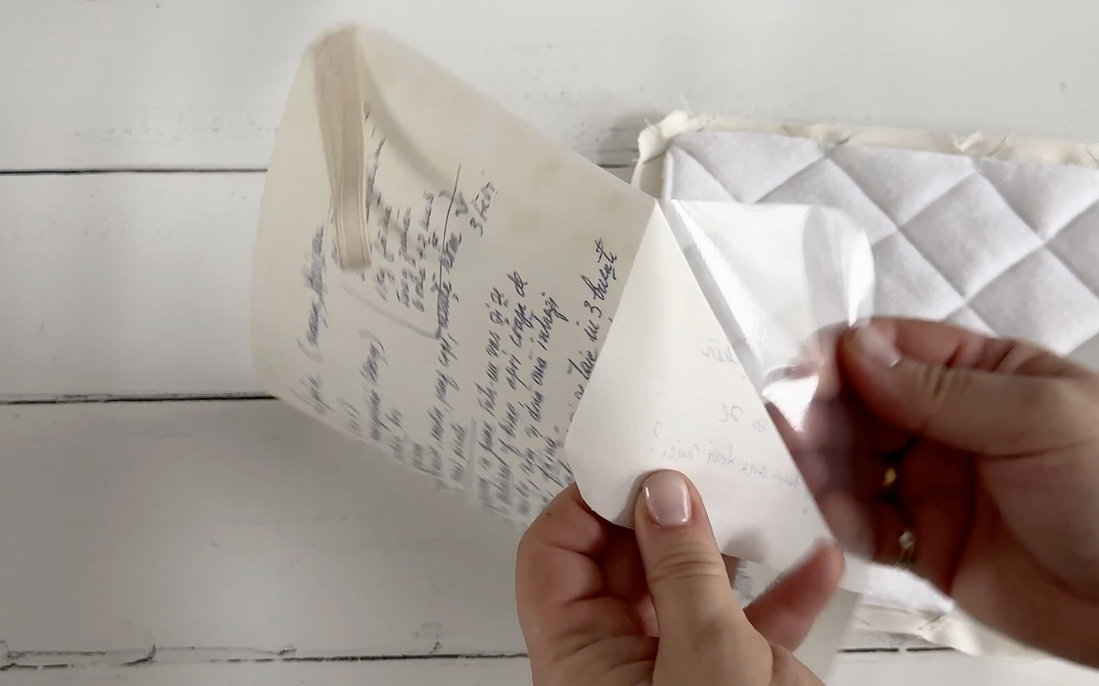 afpellende achterkant van Brother PrintModa Studio bedrukte stof