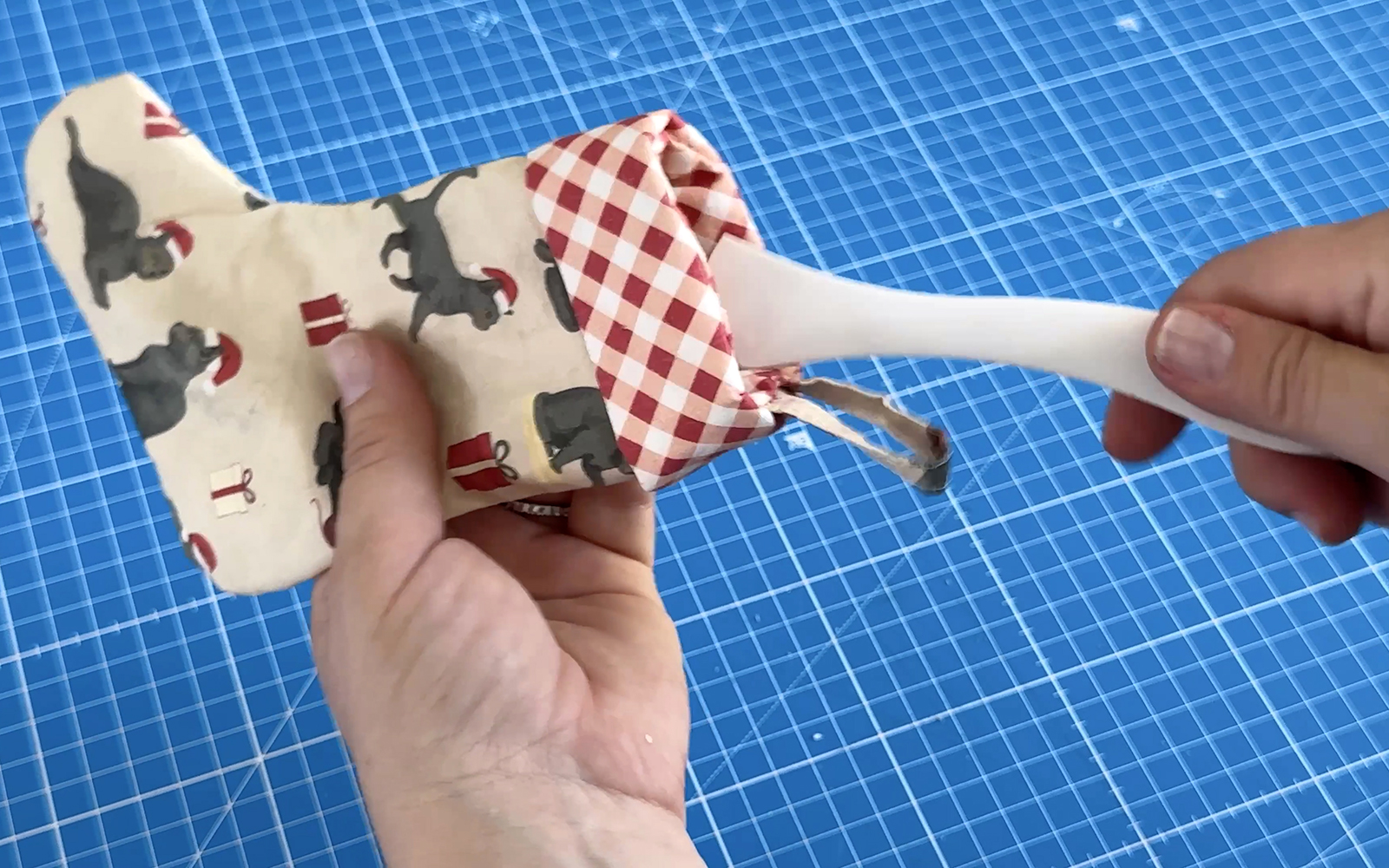 Corner and edges shaper finishing fabric stocking