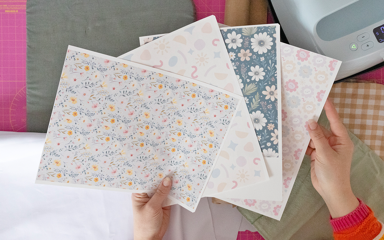 Floral prints coming from Brother Sublimation Printer SP1