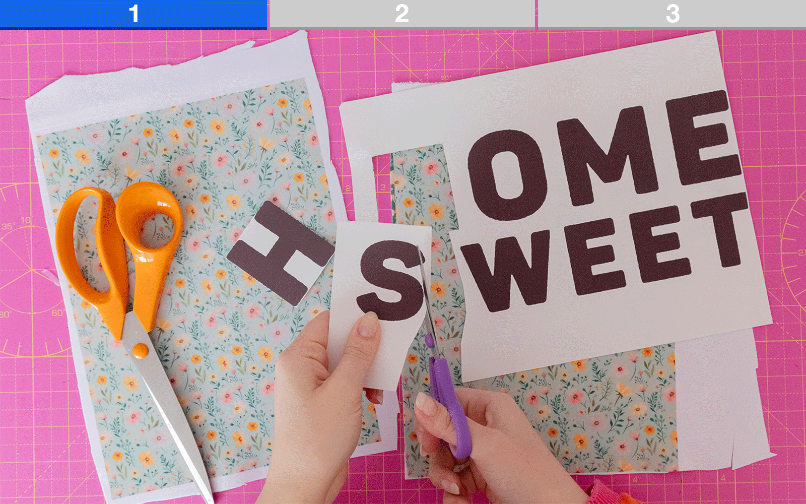 Sublimated fabric and letter templates