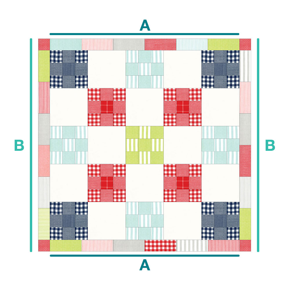 disegno di layout del modello di quilt fatto di quadrati