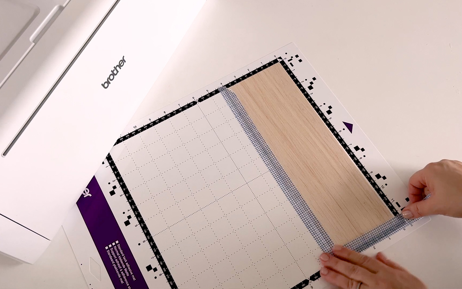 balsa wood stuck to ScanNCut standard cutting mat