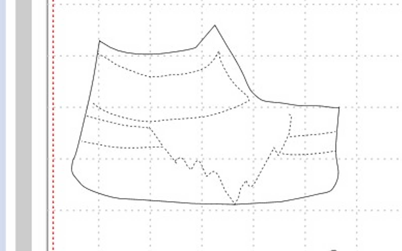 Diagram with dotted placement lines