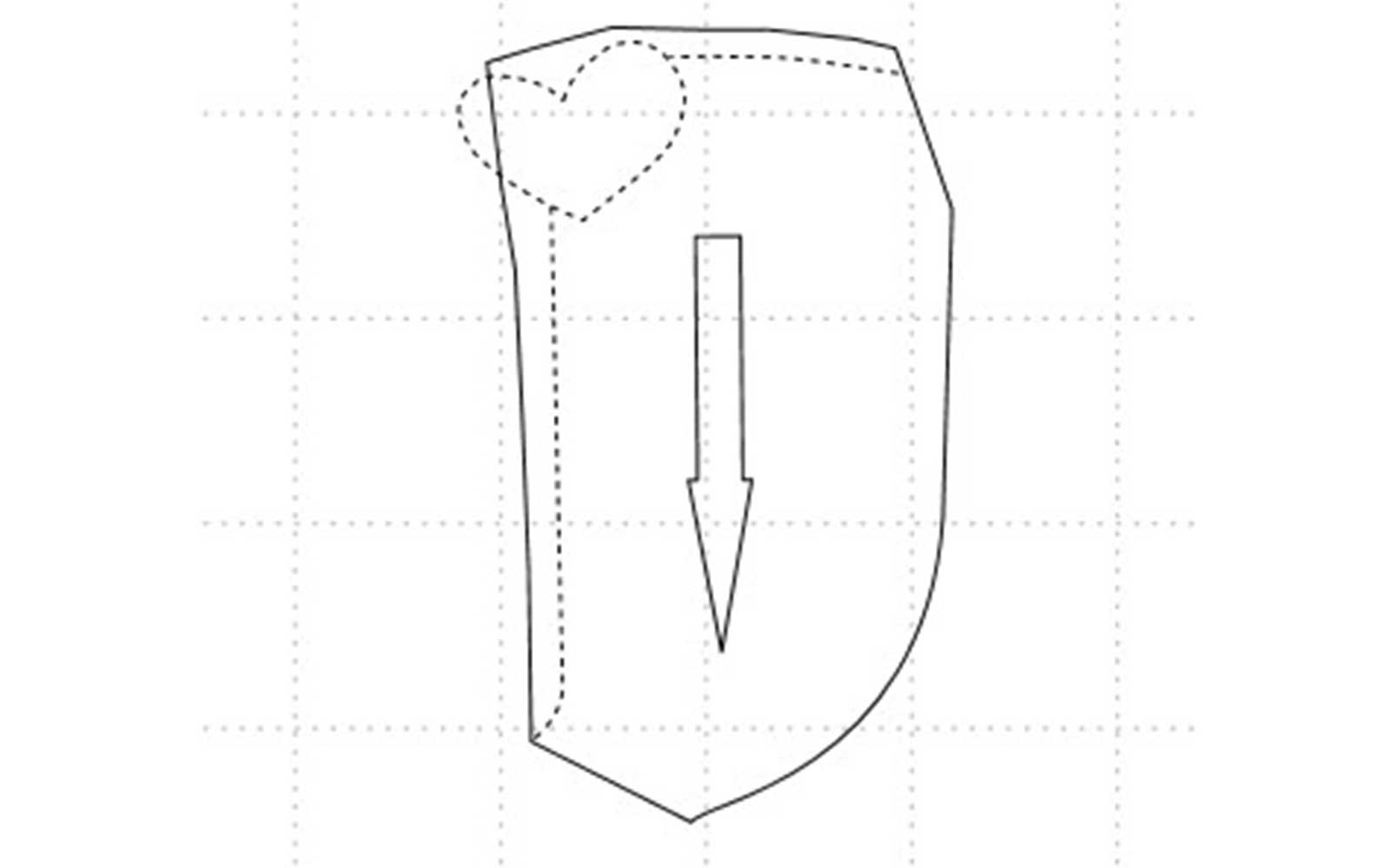 Diagram of beard placement