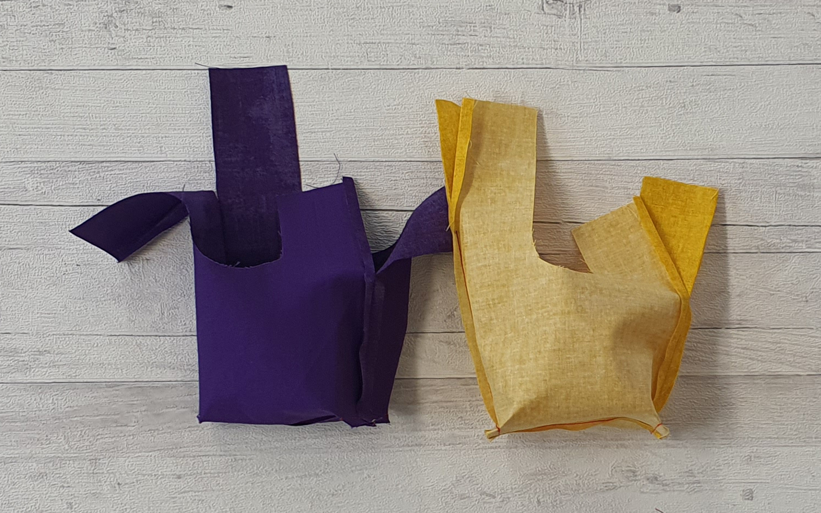 lining of two mini knot bags