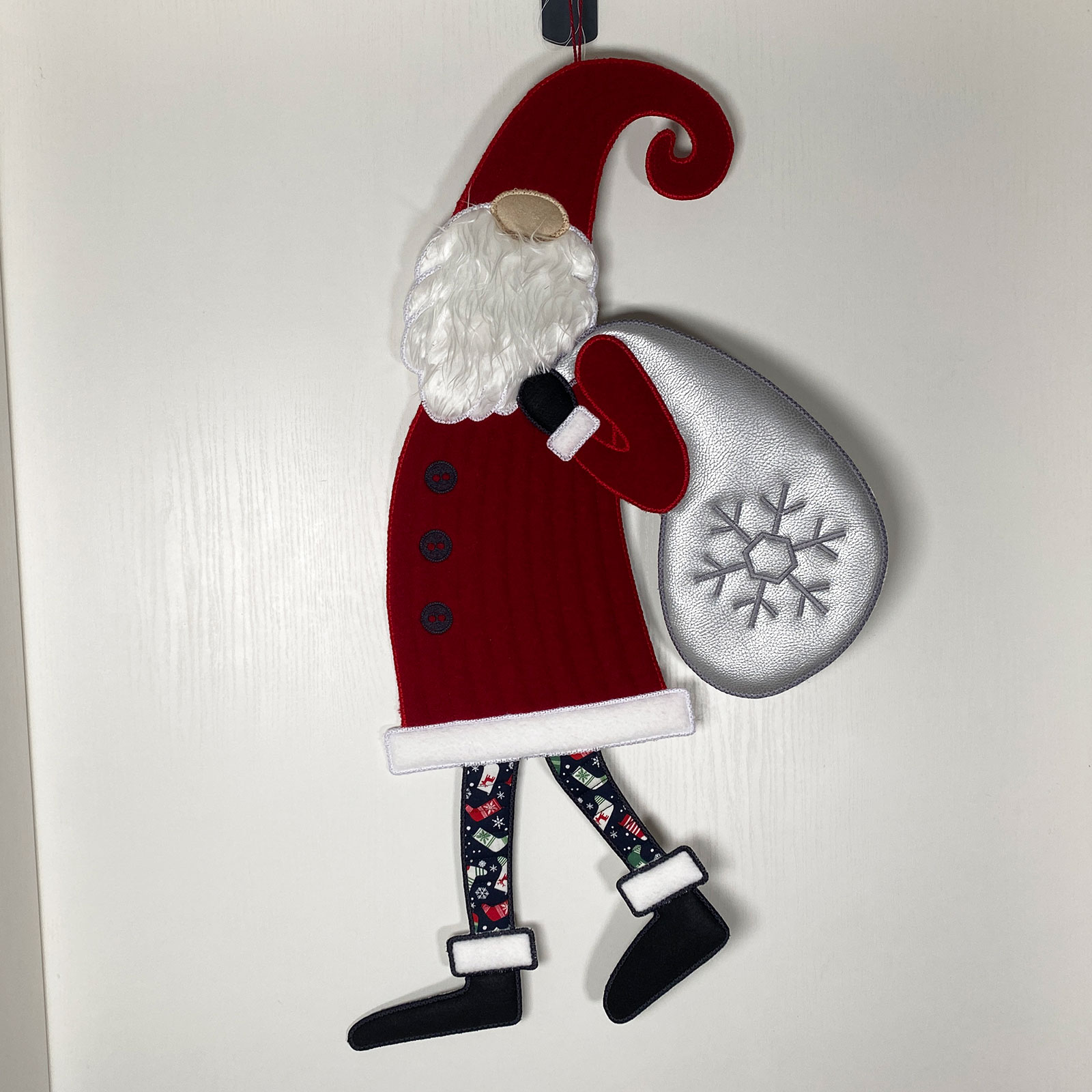 in the hoop embroidered santa