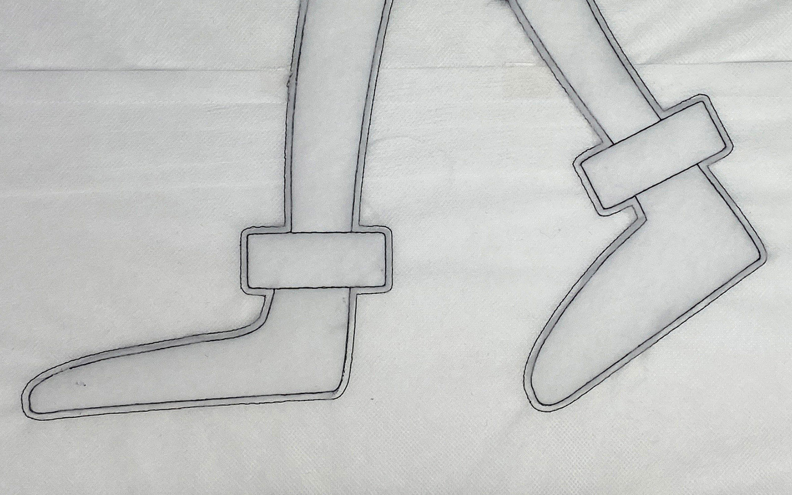 Stickereifilz im Stickrahmen
