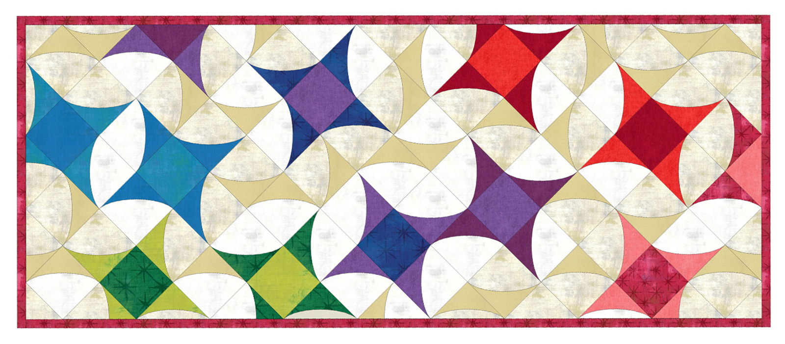 wonky star quilt cutout