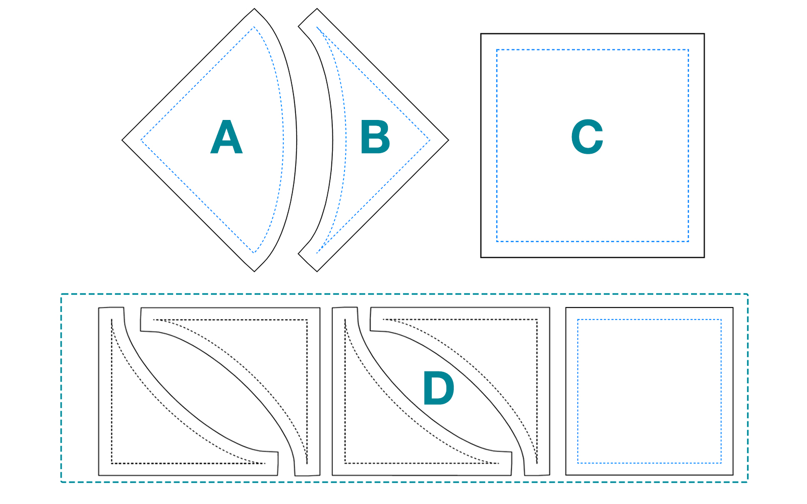 Quilt template pieces