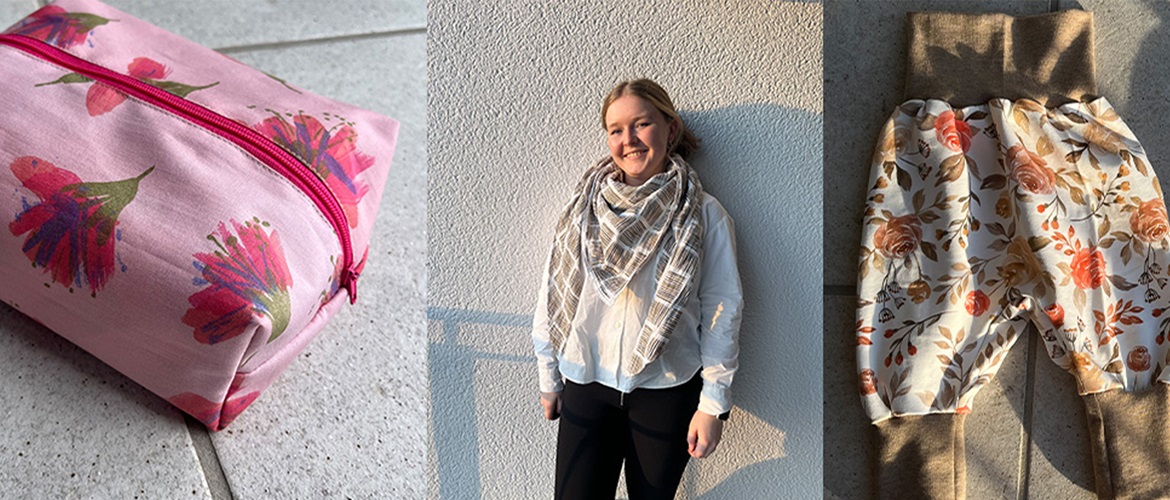 trousse rose à fleurs, Jill debout, vêtement pour enfant
