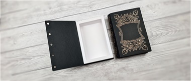 Black 3D book gift box made from paper with Brother ScanNCut