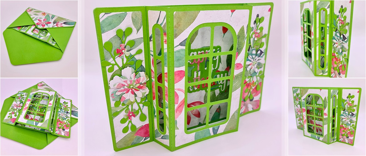 Gentleman Crafter ScanNCut carte baie vitrée avec enveloppe