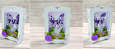 Diorama ScanNCut Papierbasteln geschichtete Diorama-Karte